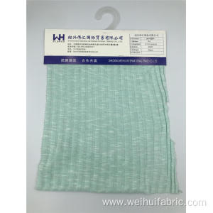 High Quality Ribbing Knitted R/T/SP Light Green Fabrics